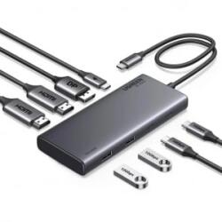 UGREEN Dokkoló állomás 8 az 1-ben USB 3.2 HUB100W, PD szürke (35625) (35625)
