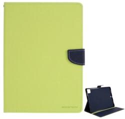 Mercury IPAD Air 13 (2025) MERCURY Goospery Fancy tok álló, bőr hatású FLIP, textil minta, VILÁGOSZÖLD (GP-96405)
