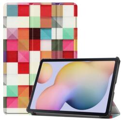 Gigapack samsung tab s8 lte tok álló, bőr hatású aktív flip, kockás, színes (GP-99294)