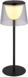 GLOBO Érintőkapcsolós asztali LED lámpa, 34 cm, tölthető, füstszínű - Mariam Globo 58462S - szabályozható fényerősség, 3000 K, 150 lm, 1, 8 W, 0.8 méteres kábel, akkumulátoros (58462S)