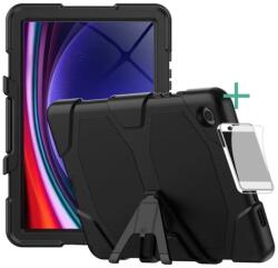 Gigapack samsung tab a9 plus wifi műanyag telefonvédő 360°-os védelem, kitámasztó + képernyővédő fólia, fekete (GP-159930)
