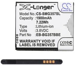 Cameron Sino Li-Ion akku (3.8V/1900mAh, Samsung BG357BBU kompatibilis) FEKETE (CS-SMG357SL)