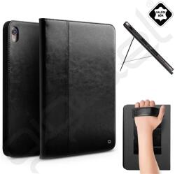  IPAD Air 11 (2025) QIALINO tok álló, valódi bőr aktív FLIP, asztali tartó + kézpánt, FEKETE (GP-86050)
