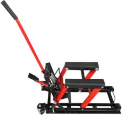 Q-TECH Hidraulikus motorkerékpár / quad emelő, fekete (M002-122)