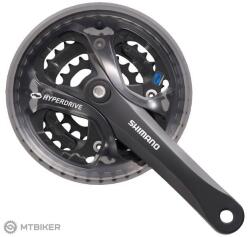 Shimano Acera FC-M361 hajtómű, 3x8, 42/32/22 fog, négyszögtengelyes, nadrágszár védővel, fekete (175 mm)