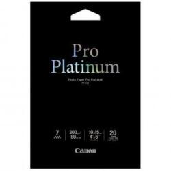 Canon Photo Paper Pro Platinum 2768B013, 300 g/m2, 10x15cm, 20db, fényes, fehér, fotópapír (2768B013)