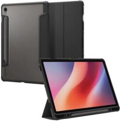 Spigen Samsung Tab S10 FE WIFI SPIGEN ULTRA HYBRID PRO tok álló, bőr hatású FLIP, ceruza tartó, FEKETE (ACS09498)
