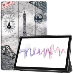 Gigapack huawei mediapad m6 10.8 wifi tok álló, bőr hatású aktív flip, térkép, világosszürke (GP-89136)