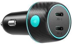 JOYROOM CCN02 Autós töltő 2xUSB-C 70W fekete (CCN02)