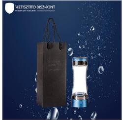 Hordozható hidrogénes víz készítő kulacs, kék - viztisztitodiszkont