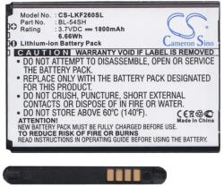 Cameron Sino Li-Ion akku (3.7V/1800mAh, LG BL-54SG kompatibilis) FEKETE (CS-LKF260SL)