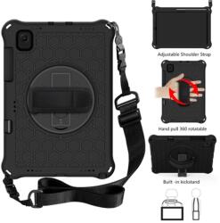 Gigapack samsung tab s6 lite 10.4 lte defender szilikon telefonvédő ütésállóság, vállpánt, fekete (GP-101526)