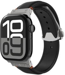 Spigen CLASSIC FIT pótszíj (egyedi méret. nagy. textil. állítható. pillangó csat) FEKETE (AMP09304)