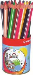 STABILO Trio thick - 38 db-os kiszerelésű fémdoboz - 12 különböző szín