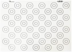 de Buyer - Covoras de copt din silicon antiaderent special pentru macarons (44 marcaje) - 40 x 30 cm - 4935.40, Alb (493540)