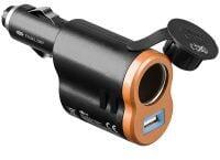 Goobay Autós töltő 12-24V 1x USB + 12-24V (43561) (43561)