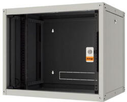 Legrand EVO9U6045P Evoline+ 19" 9U 600x450mm levehető oldallapos üvegajtós egyrészes fali rack szekrény (375572)