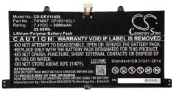 Cameron Sino Li-Polymer akku (7.4V/3200mAh, DELL 7WMM7 kompatibilis) (CS-DEV114SL)