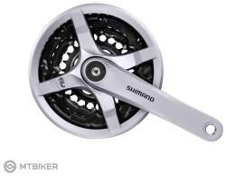 Shimano FC-TY501 hajtómű, 170 mm, 3x8, 42/34/24 fog, négyszögtengely, ezüst