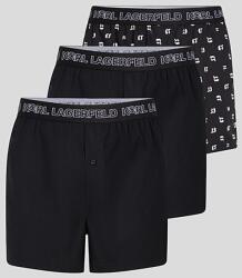 Karl Lagerfeld Karl Lagerfeld, Logós és grafikus mintás boxeralsó szett - 3 pár, Fekete, S (A1M47131-R70-S)
