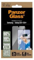 Panzer képernyővédő üveg, 3d, ütésállóság, 9h, átlátszó, kompatibilis: Samsung Galaxy S25 Plus, SM-S936 (PGRNUWFG37942)