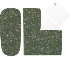 Kikkaboo Бебешки спален комплект за количка Kikkaboo - Secret Garden, 6 части, Green (41101060145)