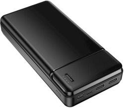 Maxlife univerzális hordozható, asztali akkumulátor töltő - Maxlife MXPB-01 Power Bank - 2xUSB + microUSB + Type-C + Lightning - 30.000 mAh - fekete (TF-0167)