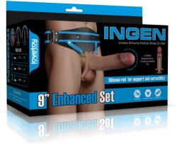 Lovetoy Set Strap-on INGEN Unisex, Silicon, L/XL/2XL, Natural, 22.9 cm