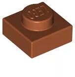 LEGO® 3024c68 - LEGO sötét narancssárga lap 1 x 1 méretű (3024c68)