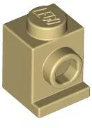 LEGO® 4070c2 - LEGO világos krémszínű (tan) kocka 1 x 1 méretű oldalán fordítóval - headlight (4070c2)