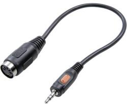 SpeaKa DIN csatlakozó / Jack Audio Átalakító 1x Jack dugó, 3, 5 mm-es - 1x Dióda alj, 5 pólusú (DIN) Fekete SP-7869840 (SP-7869840)