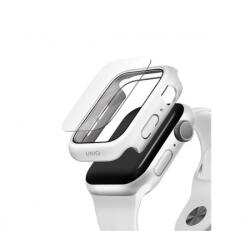Uniq Nautic Apple Watch 40mm műanyag tok üvegfóliával, fehér (UNIQ-40MM-NAUWHT) (UNIQ-40MM-NAUWHT) (UNIQ-40MM-NAUWHT)