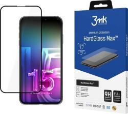3mk Protection HardGlass Max edzett üvegfólia 9H Fekete Apple iPhone 15 (3M005250) (3M005250)