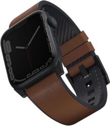 Uniq Straden Apple Watch vízálló bőrszíj 42 / 44 / 45 / Ultra 49mm - barna (UNIQ-45MM-STRABWN) (UNIQ-45MM-STRABWN)