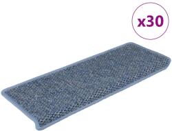 vidaXL 30 db kék lépcsőszőnyegek öntapadós szizál kinézetű 65x21x4 cm (3365886)
