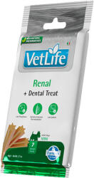 Vet Life Renal + Dental Treat, Mini (3 tasak ~ 3 x 7 db rágórúd ~ 3 x 60 g) 180g