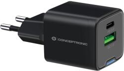 Conceptronic ALTHEA15B mobiltelefon töltő Univerzális Fekete AC Gyorstöltés Beltéri (ALTHEA15B) (ALTHEA15B)