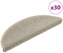 vidaXL 30 db lépcsőszőnyegek öntapadós szizál kinézetű 56x17x3 cm (3365863)