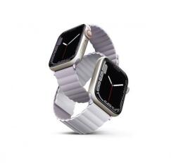Uniq Revix Apple Watch 42/44/45mm mágneses szilikon szíj lila fehér (UNIQ-45MM-REVLILWHT) (UNIQ-45MM-REVLILWHT) (UNIQ-45MM-REVLILWHT)