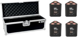 EUROLITE Set 4x AKKU TL-3 QCL RGB+UV Trusslight + Case