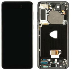 GH82-24553B Samsung Galaxy S21 Plus OEM OLED kijelző érintővel ezüst kerettel előlap (GH82-24553B)