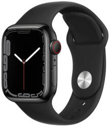 Forcell F-DESIGN Apple Watch 42mm/ 44mm/ 45mm/ 49mm szilikon óraszíj fekete