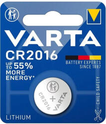 VARTA CR2016 CMOS gomb elem, 3V-os Varta