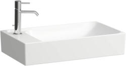 Laufen Meda porcelán kézmosó 60x35 cm csaplyukkal és túlfolyó nélkül, balos/matt fehér H8121137571131 (H8121137571131)