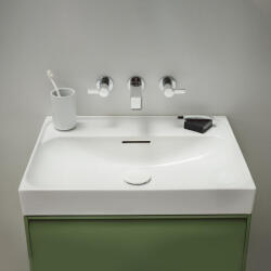 Laufen Meda porcelán mosdó 60x46 cm túlfolyóval és csaplyuk nélkül, matt fehér H8101137571091 (H8101137571091)