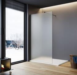 Erga Paris, Beépíthető zuhanyfal 100x200 cm, 8 mm-es matt üveg, fekete profil, ERG-V02-PARIS-100x200-FR-BK (ERG-V02-PARIS-100X200-FR-BK)