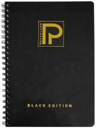 PAPERLAND Caiet cu spirala A4, 96 file, coperta carton, matematica, PAPERLAND Black Edition (24800050)