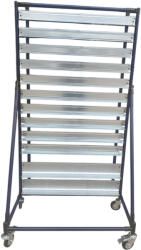 DPS Csővázas Mh-Box tartó állvány, görgővel szerelve 1800x980x500 mm (dobozok nélkül) (230512_G)