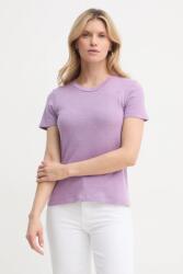 American Vintage pamut póló női, lila, SON28GE25 - lila L