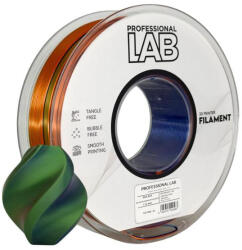 PLA SILK NARANCS-KÉK-ZÖLD tri color (háromszínűszínű) filament - 1kg - átmérő 1, 75mm +/- 0, 03mm